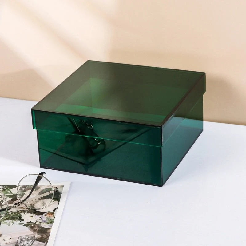Storage Box Clear Acrylic Stackable With Lid