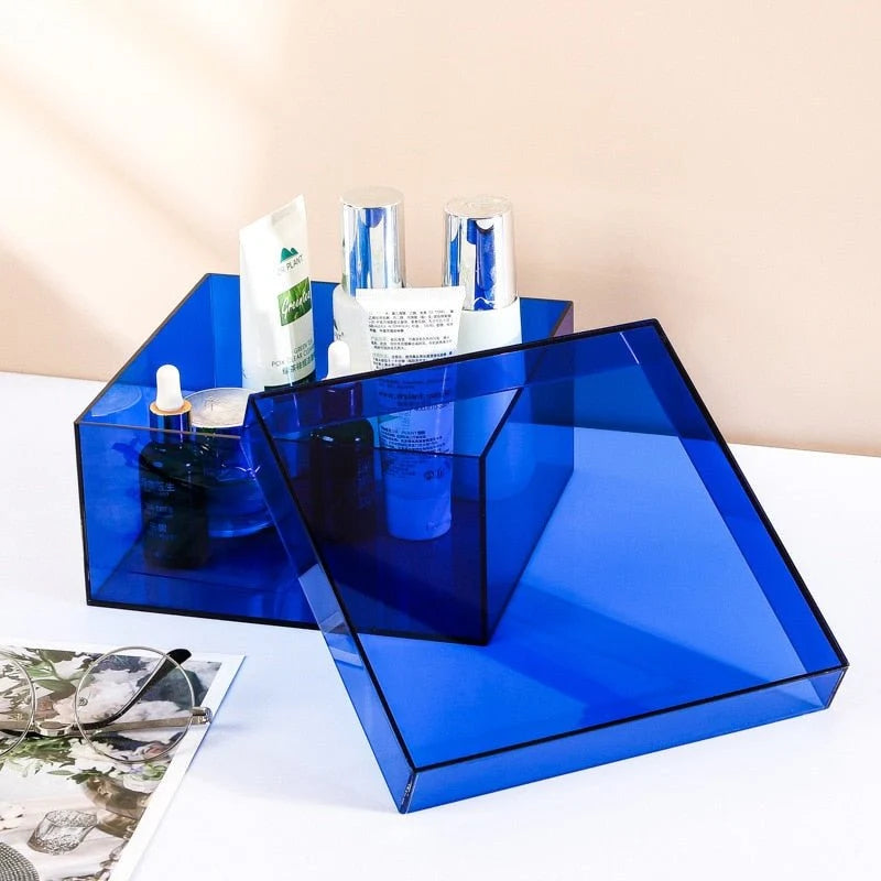 Storage Box Clear Acrylic Stackable With Lid
