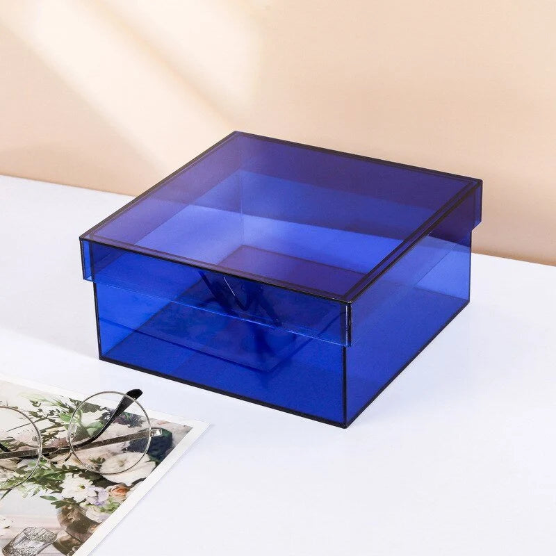 Storage Box Clear Acrylic Stackable With Lid