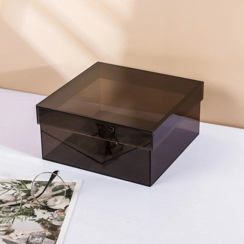 Storage Box Clear Acrylic Stackable With Lid