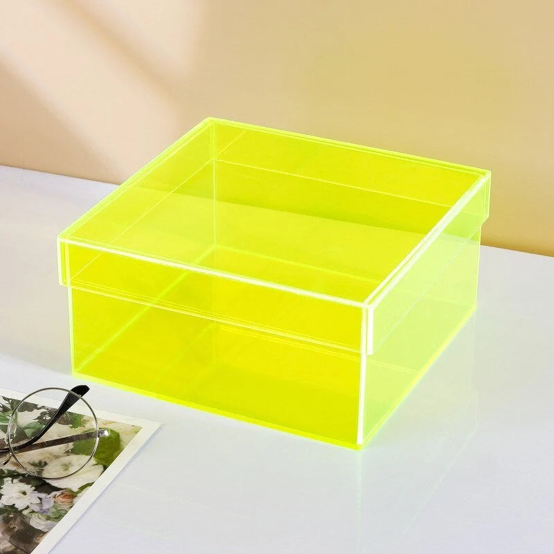Storage Box Clear Acrylic Stackable With Lid