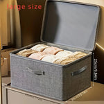Storage Box Foldable Zipper Lid Breathable Fabric