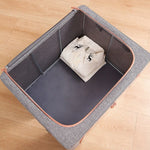 Storage Box Foldable with Clear Zippered Windows