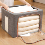 Storage Box Foldable with Clear Zippered Windows