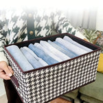 Storage Box Houndstooth Pattern Compartmentalized Set of 2