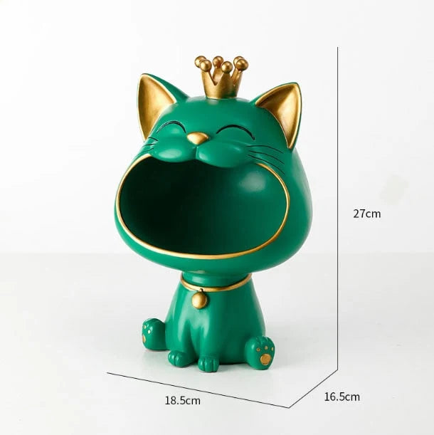 Storage Box Resin Lucky Cat Design