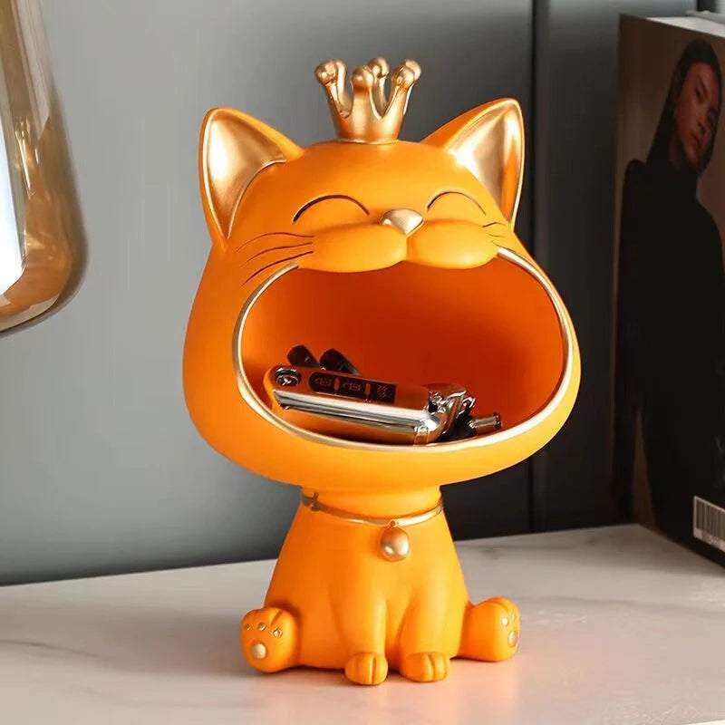 Storage Box Resin Lucky Cat Design