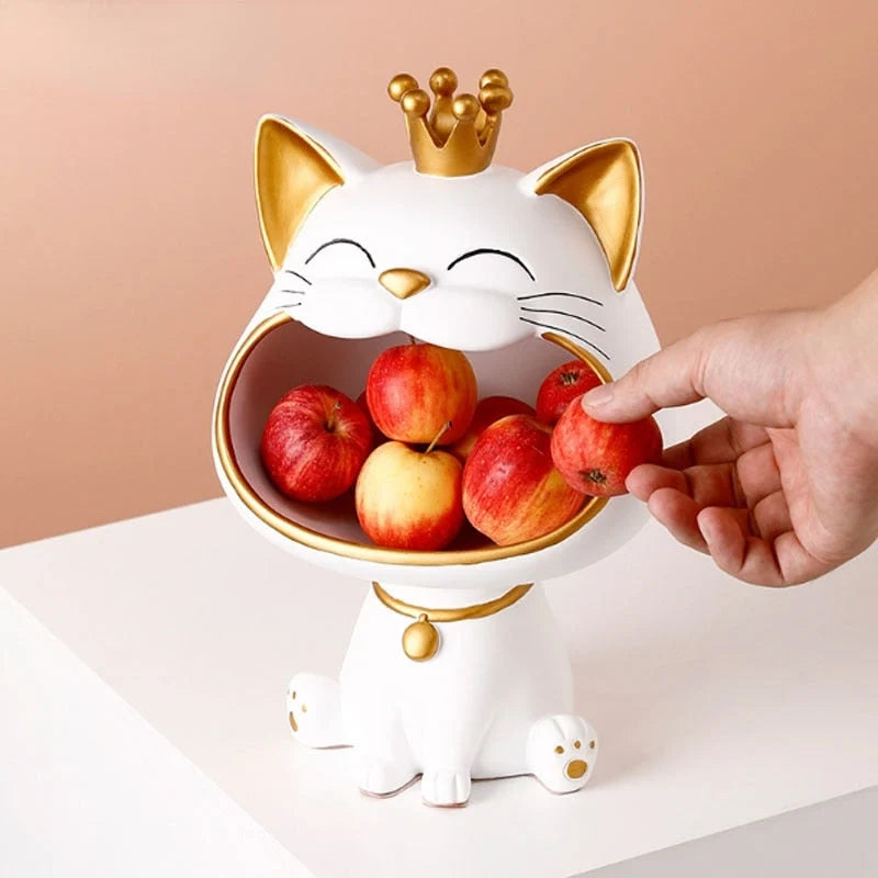 Storage Box Resin Lucky Cat Design