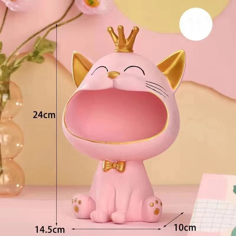 Storage Box Resin Lucky Cat Design