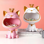 Storage Box Resin Lucky Cat Design