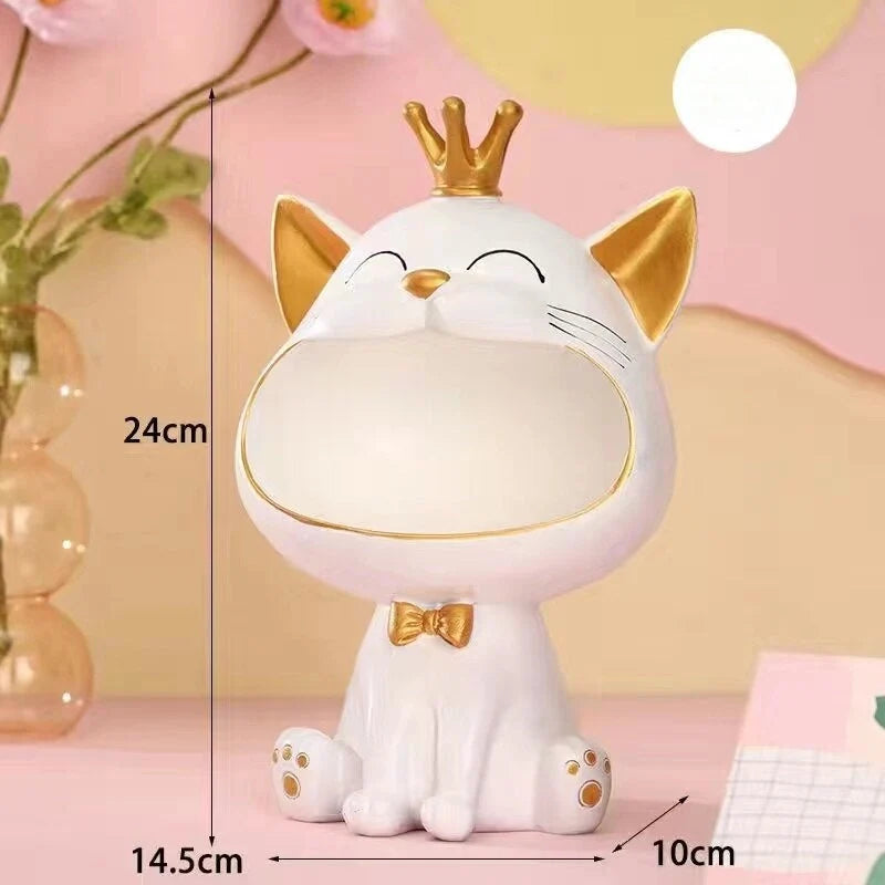 Storage Box Resin Lucky Cat Design