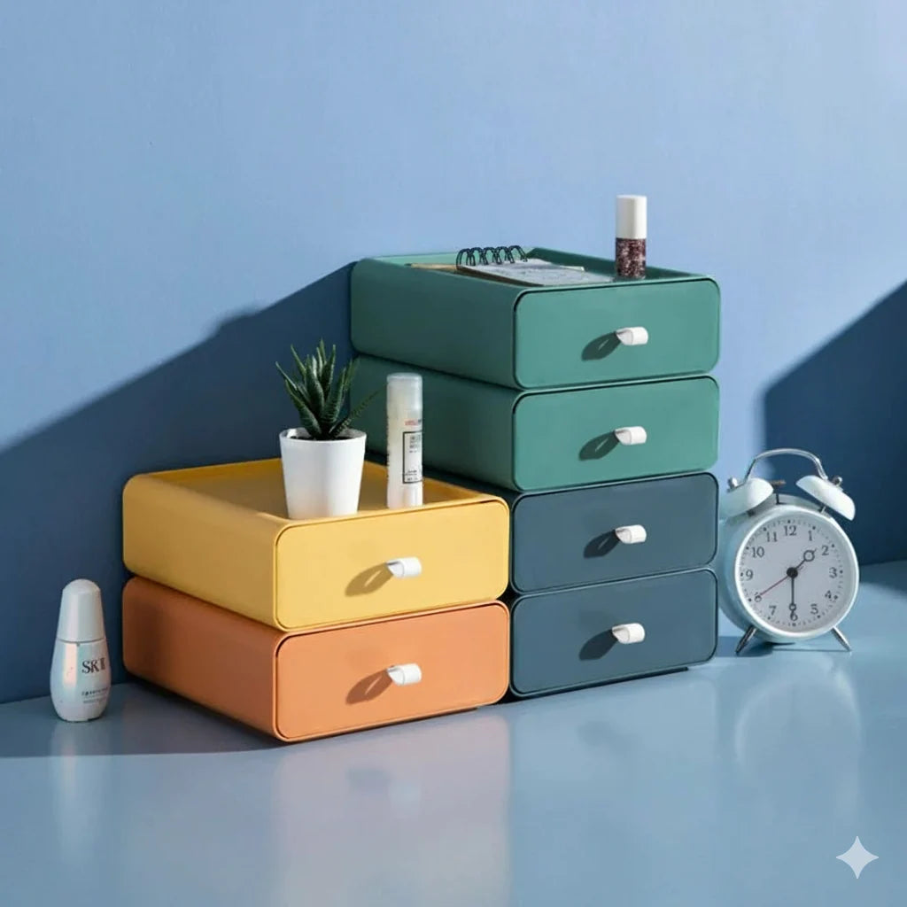 Storage Box Stackable Space-Saving Plastic