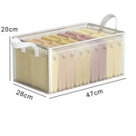 Storage Box Transparent Foldable & Stackable with Stainless Steel Frame