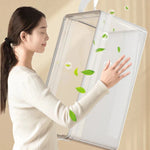 Storage Box Transparent Foldable & Stackable with Stainless Steel Frame