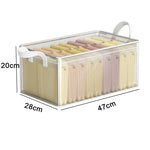 Storage Box Transparent Foldable & Stackable with Stainless Steel Frame