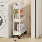 Storage Cart Slim Rolling Four Deep Trays Locking Casters