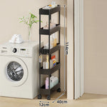 Storage Cart Slim Rolling Four Deep Trays Locking Casters