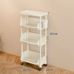 Storage Cart Slim Rolling Open Storage With Hooks