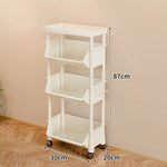 Storage Cart Slim Rolling Open Storage With Hooks