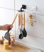 Storage Hooks 360-Degree Swivel Drill-Free Adhesive Mount