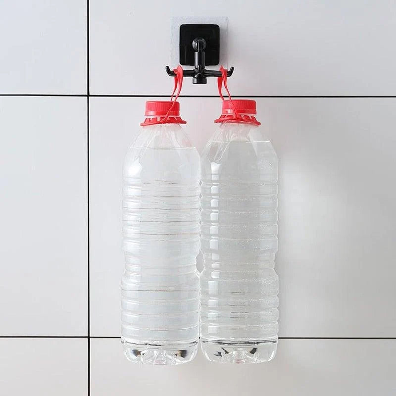 Storage Hooks 360-Degree Swivel Drill-Free Adhesive Mount