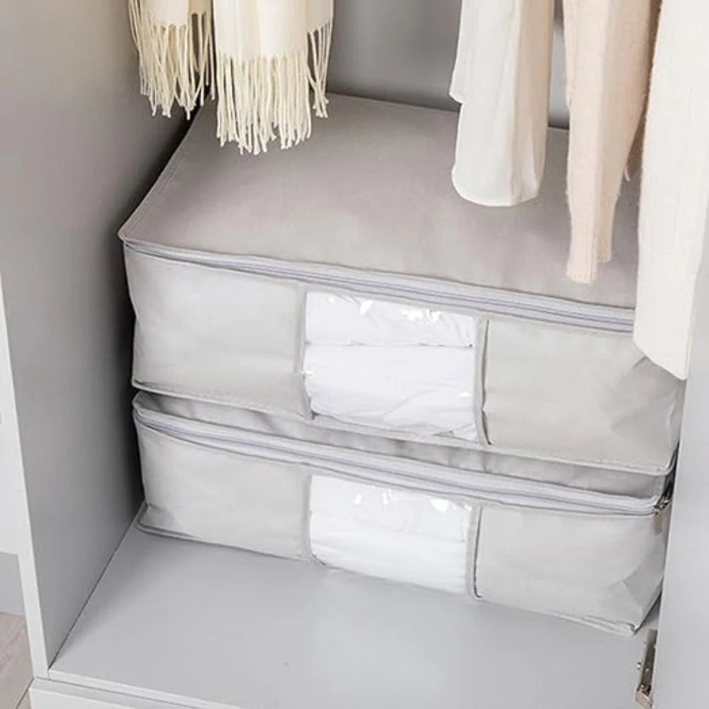 Storage Organizer Foldable Zippered Clear Window