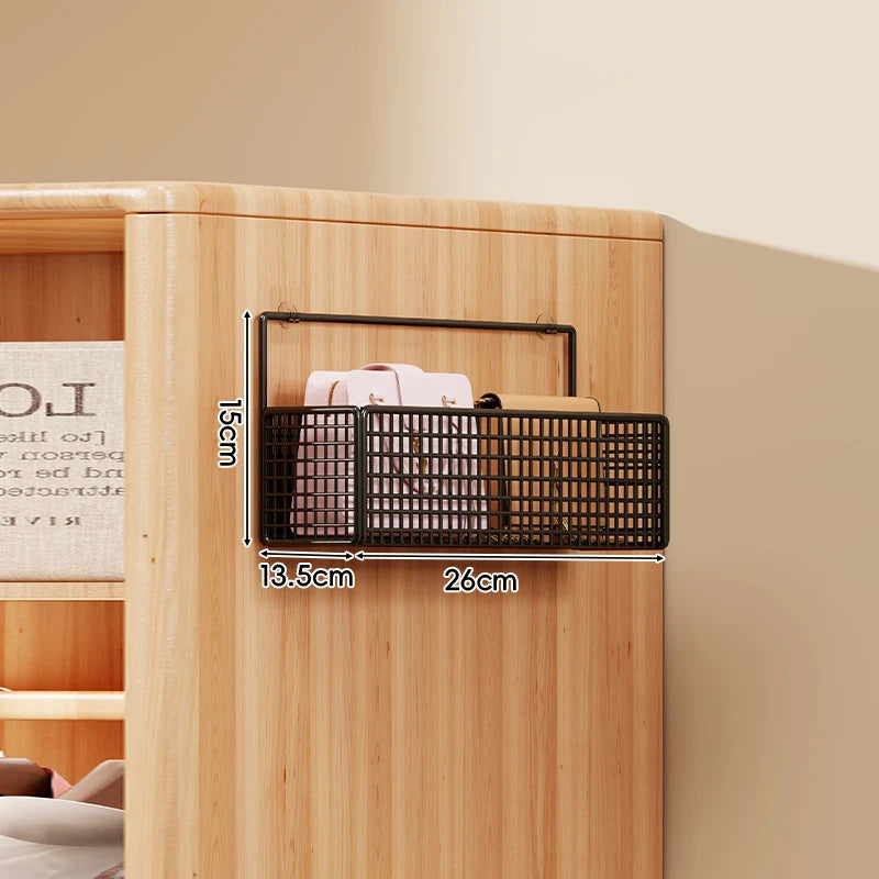 Storage Organizer Over-Door Four-Tier Metal Mesh Baskets