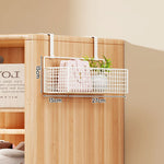 Storage Organizer Over-Door Four-Tier Metal Mesh Baskets