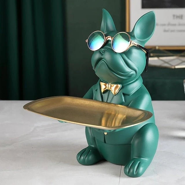 Storage Tray Bulldog Design High-Grade Resin