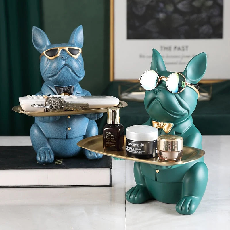 Storage Tray Bulldog Design High-Grade Resin