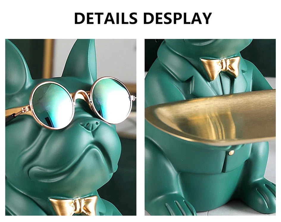 Storage Tray Bulldog Design High-Grade Resin