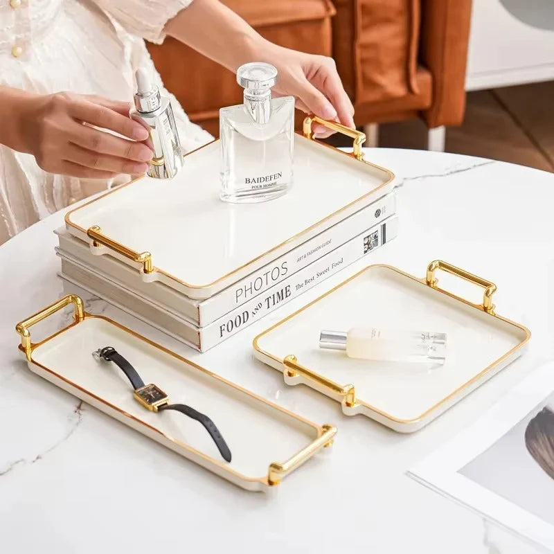 Storage Tray Engineered Wood Multi-Purpose Organizer