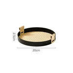 Storage Tray Iron & Rattan Jewelry Organizer