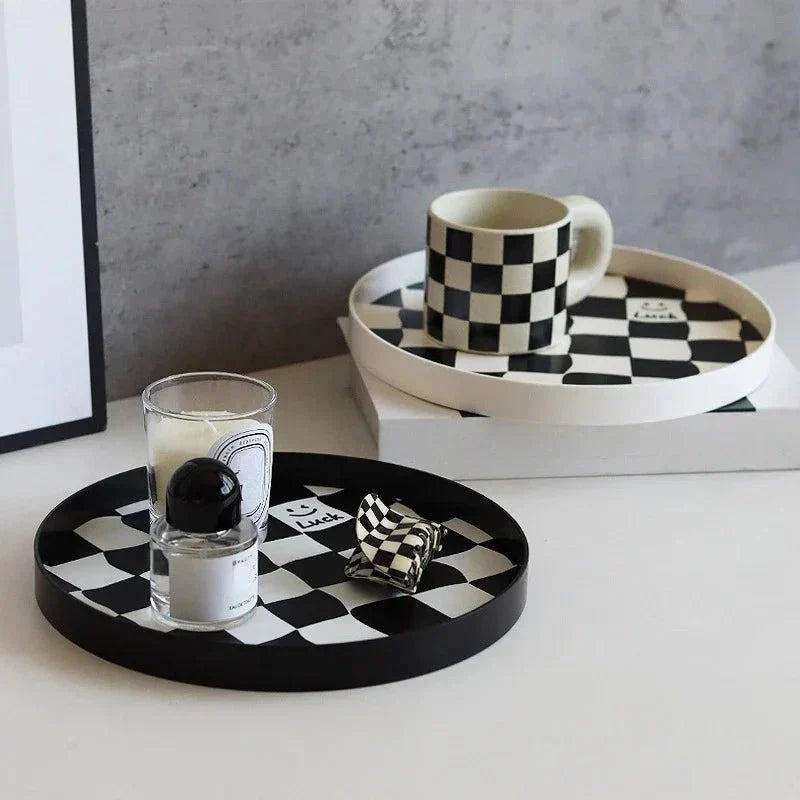 Storage Tray Plastic Chessboard Design for Organization