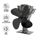 Stove Fan Heat-Powered Automatic 210 CFM Airflow