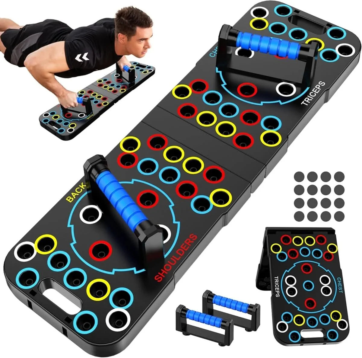 Strength Training Board Color-Coded Grip Positions Compact