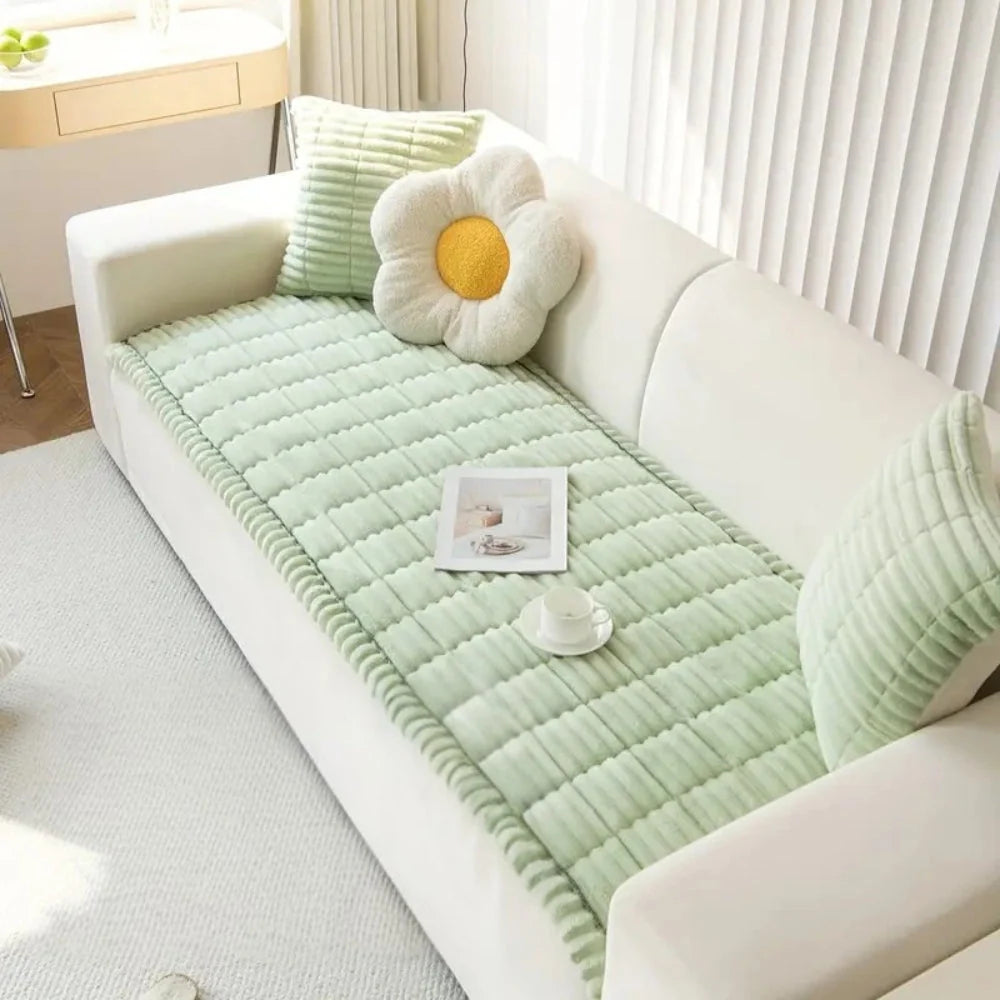 Stretch Sofa Cover Thick Microfiber Non-Slip & Machine Washable