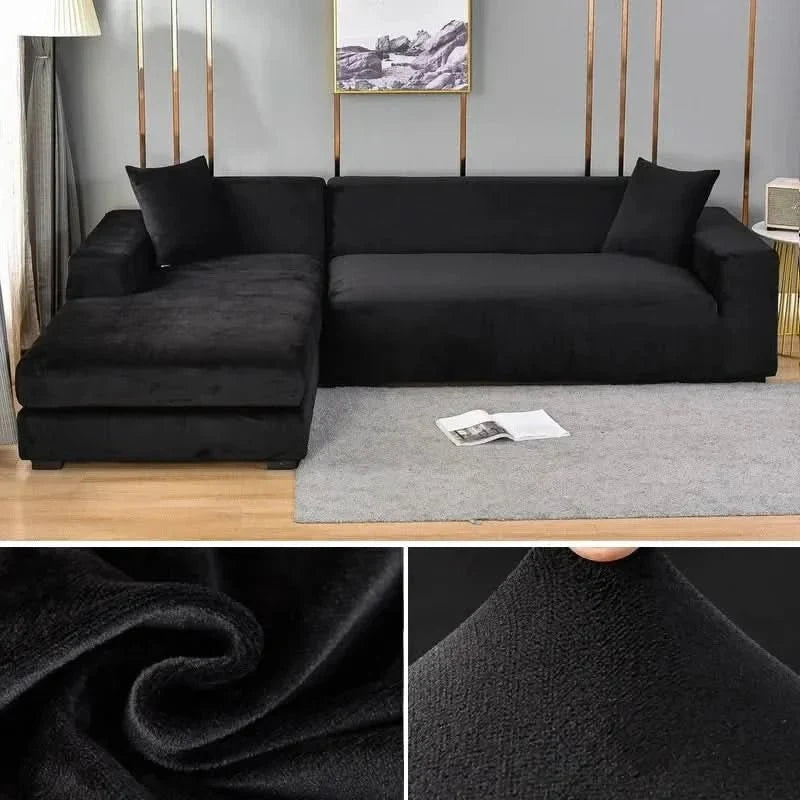 Stretch Velvet Non-Slip Machine-Washable Sofa Cover