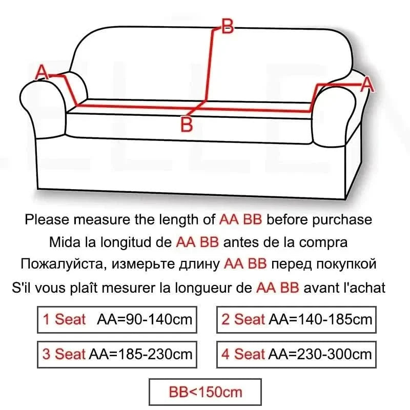 Stretch Velvet Non-Slip Machine-Washable Sofa Cover