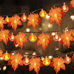 String Lights Autumn Maple Leaf Battery-Operated Warm LED Glow