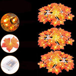 String Lights Autumn Maple Leaf Battery-Operated Warm LED Glow