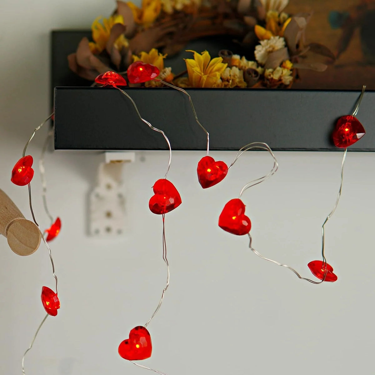 String Lights Heart-Shaped Battery-Operated Waterproof