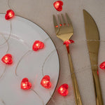 String Lights Heart-Shaped Battery-Operated Waterproof