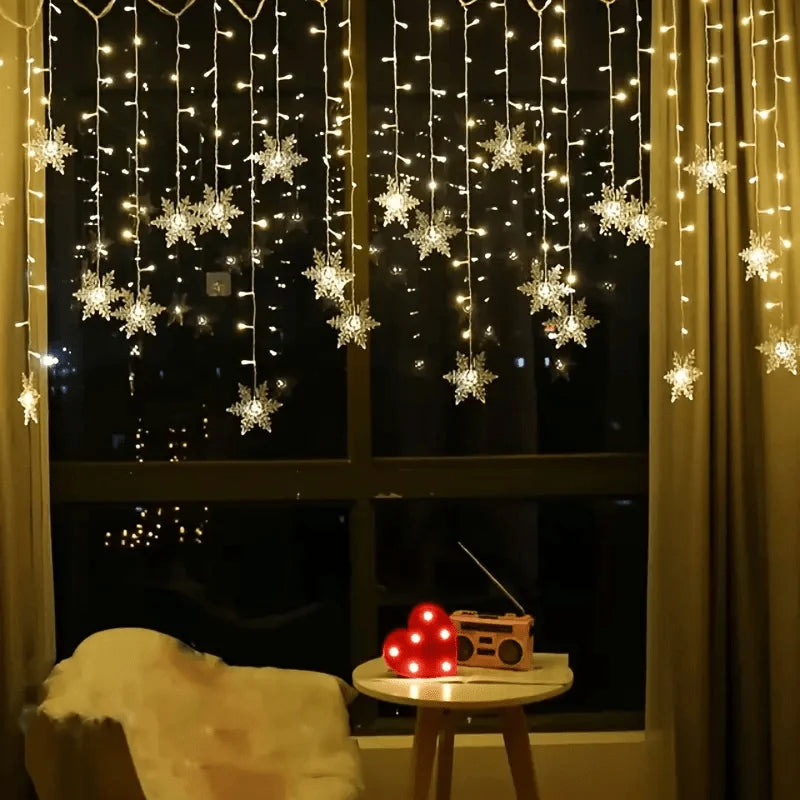 String Lights Snowflake Design USB Powered 13.1 Ft