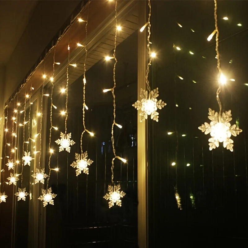 String Lights Snowflake Design USB Powered 13.1 Ft