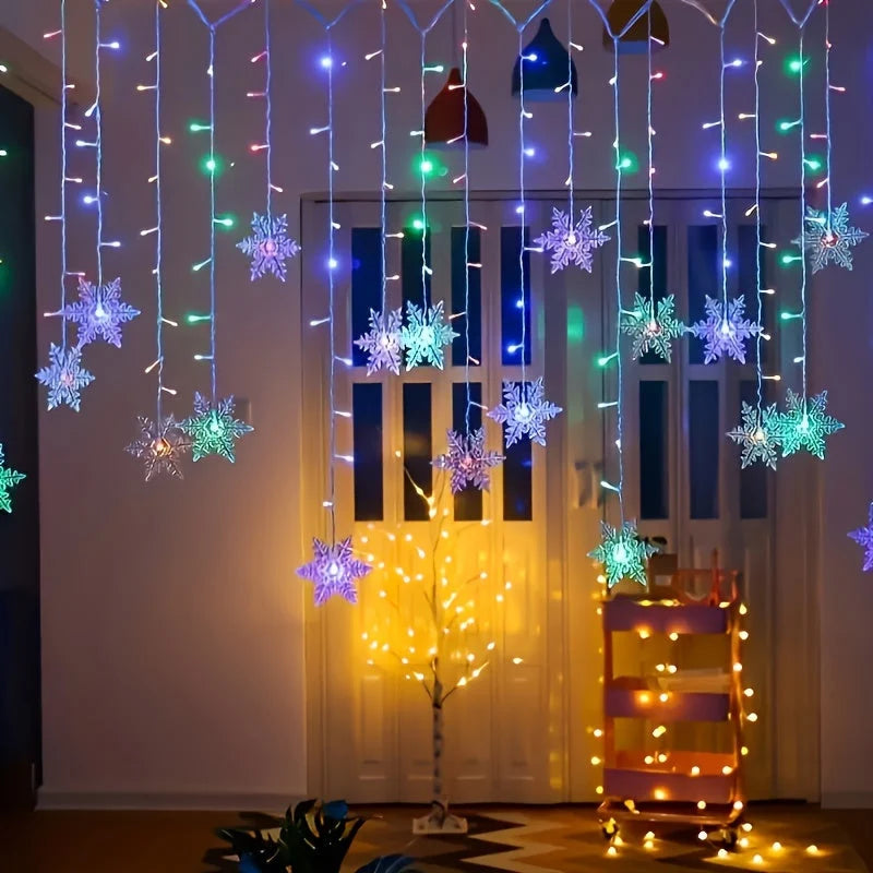 String Lights Snowflake Design USB Powered 13.1 Ft