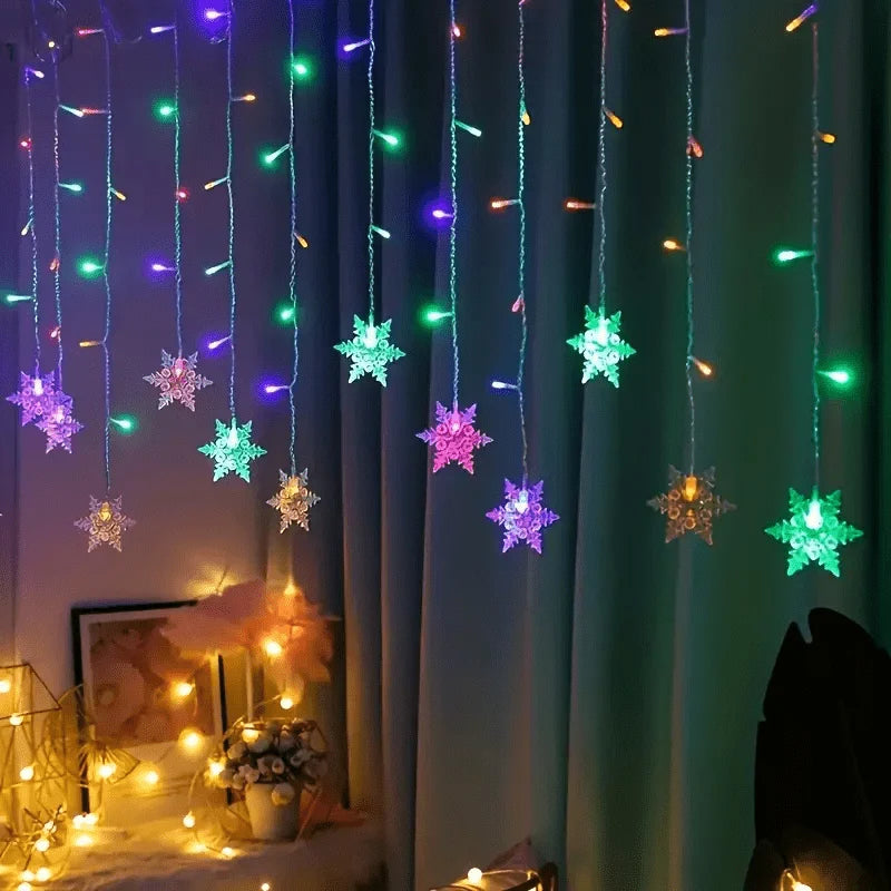 String Lights Snowflake Design USB Powered 13.1 Ft