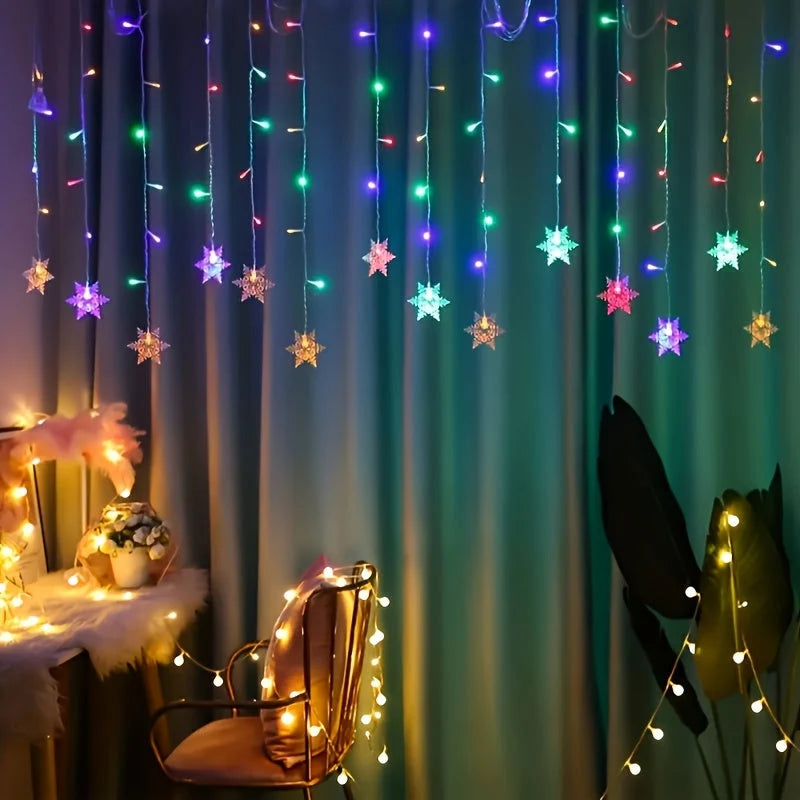 String Lights Snowflake Design USB Powered 13.1 Ft