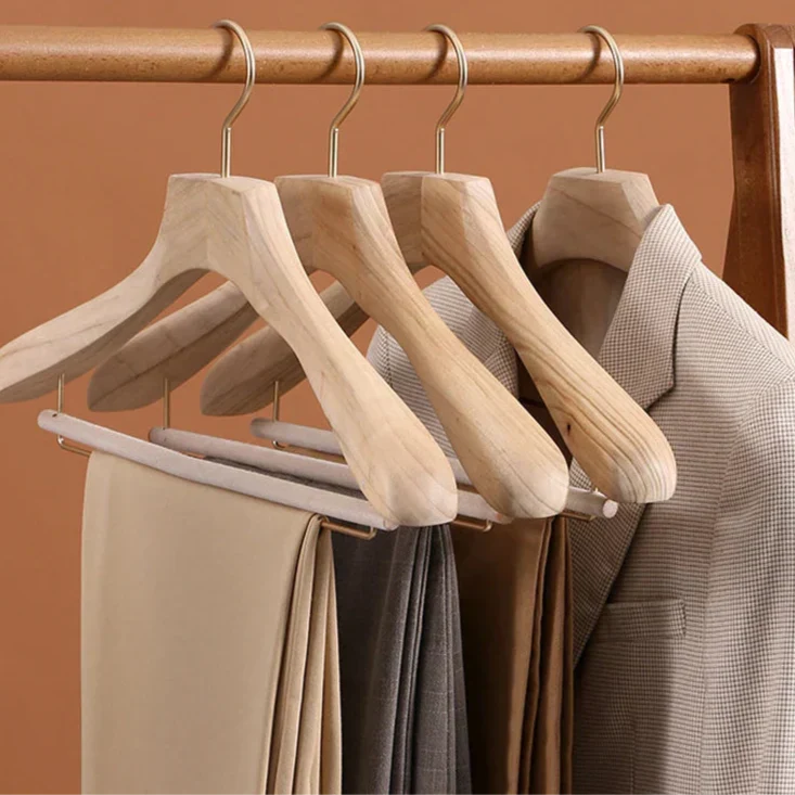 Suit & Coat Hangers Camphor Wood Wide Shoulder 3-Pack