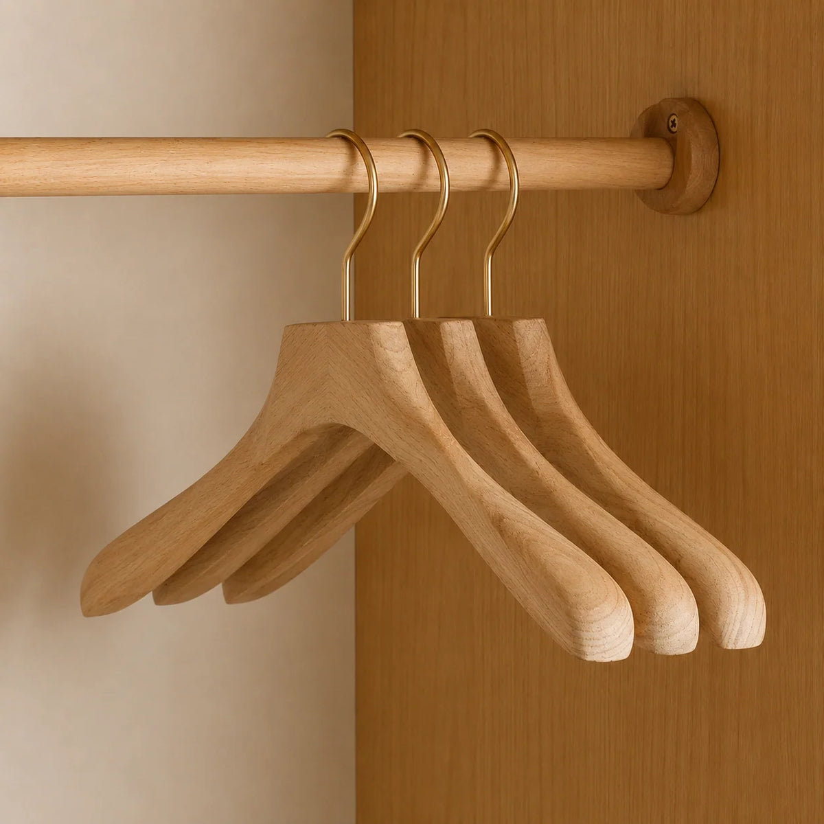 Suit & Coat Hangers Camphor Wood Wide Shoulder 3-Pack